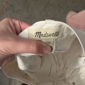 Madewell Long White Denim Skirt